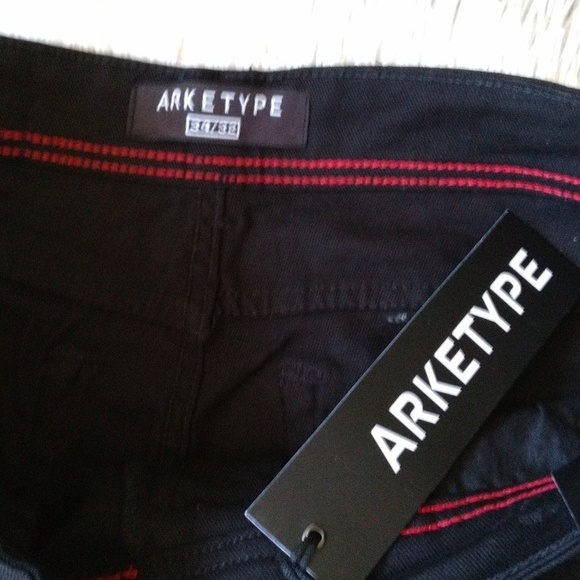 New Archetype black distressed front jeans for men, size 34/32 - Picture 7 of 8